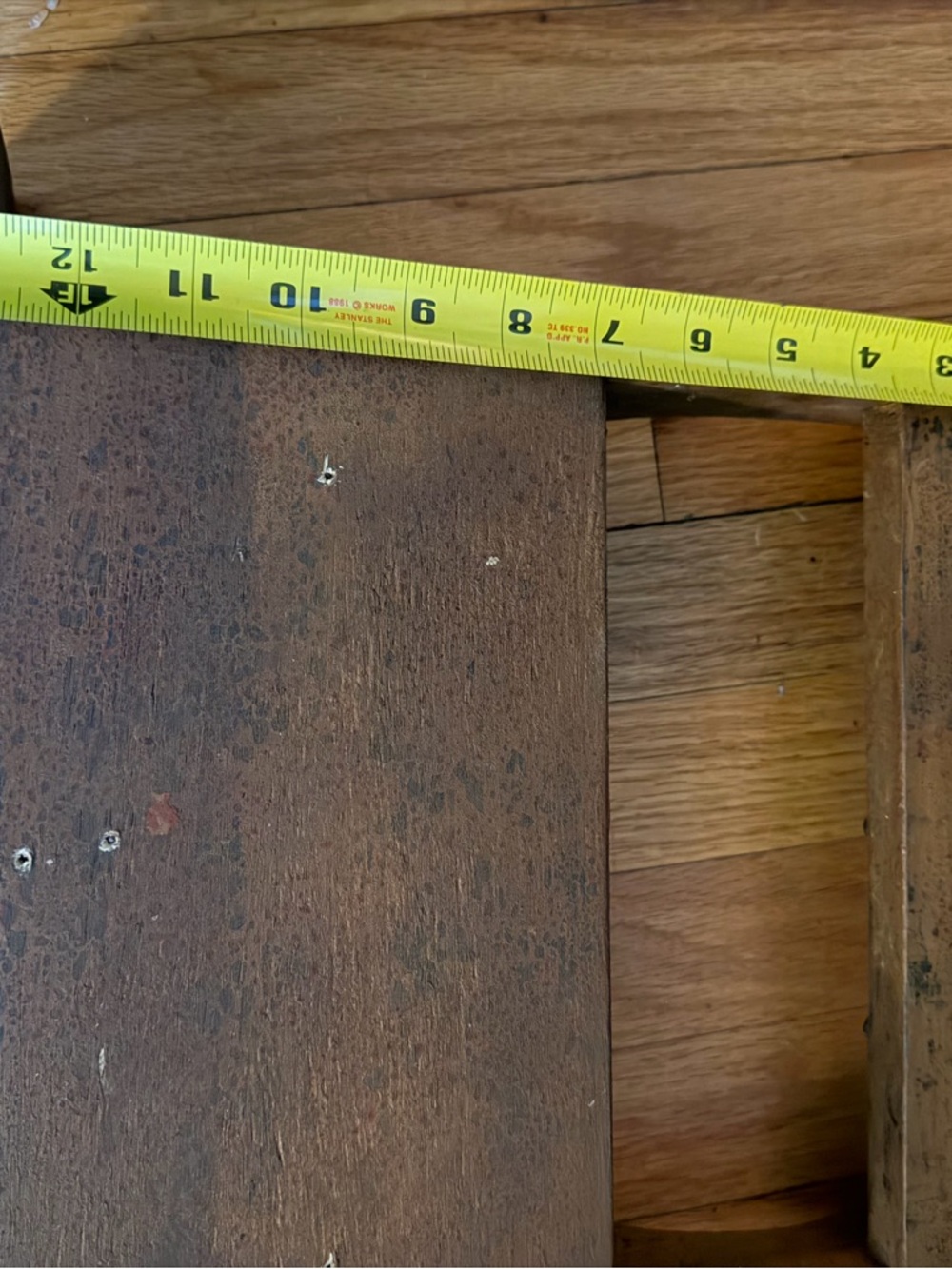 Vintage Rustic Wooden Wall Shelf - Brown - Picture 3 of 7
